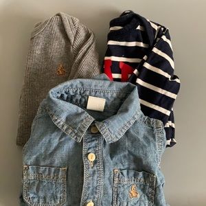Three baby gap tops hardly worn
